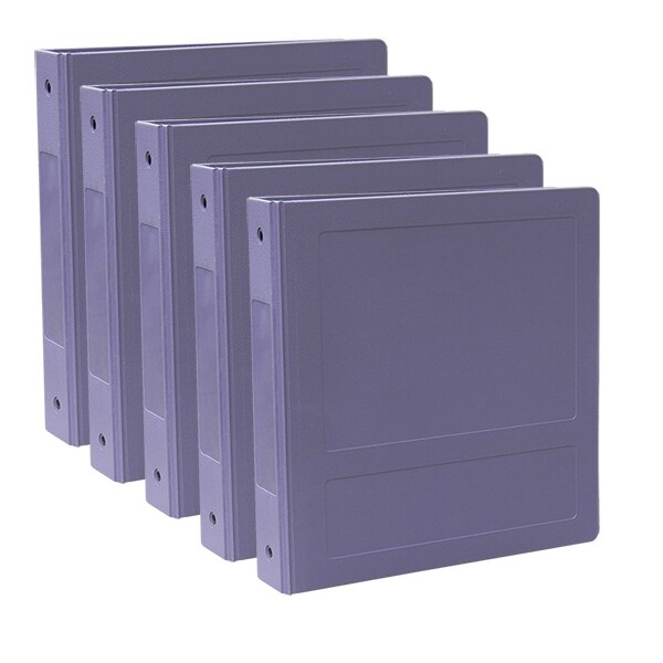 1 Inch Side Open 3 Ring Binder In Lilac, PK5